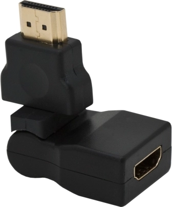 Adaptador HDMI giratorio con contactos dorados