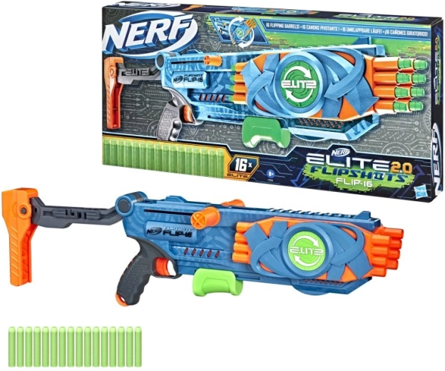 Pistola de dardos NERF Elite 2.0 Flipshots Flip-16