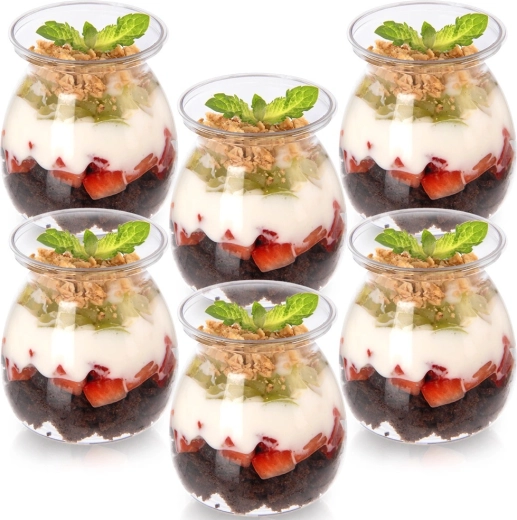 Vasitos para yogur y postres 160 ml, set de 6 uds