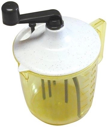 Batidor manual de 0,75 l con recipiente de plástico y varillas, mix de colores