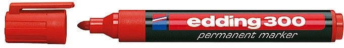 Rotulador permanente industrial rojo Edding 300