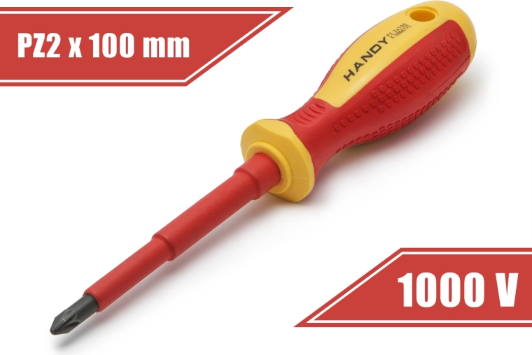Destornillador aislado PZ2 de 100 mm para hasta 1000 V