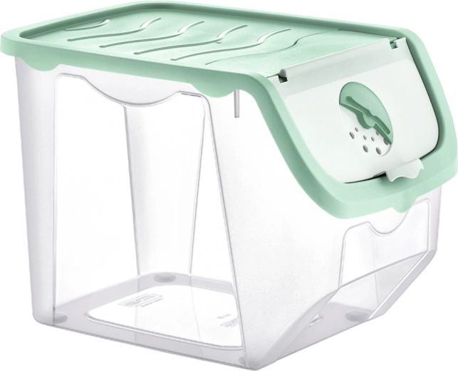 Caja de almacenamiento para fruta y verdura con tapa 12 l, menta