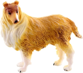 Figura de plástico de perro collie 7 cm