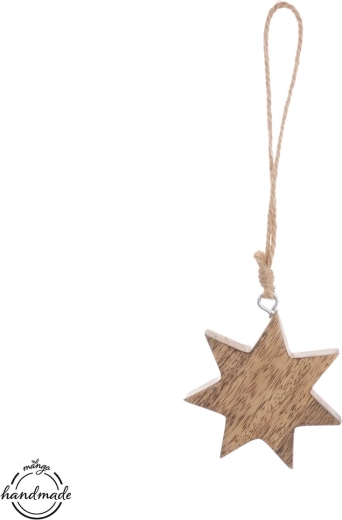 Estrella colgante de madera Mango