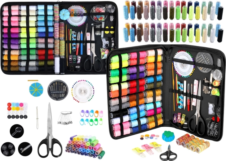 Gran set de costura en estuche, 228 piezas