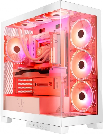 Caja de PC Volcano Space ARGB blanca