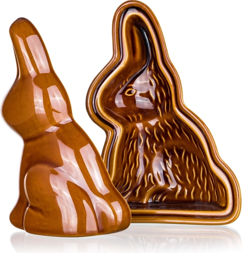 Molde de cerámica de dos piezas para hornear Conejo 21 × 14,5 × 10 cm