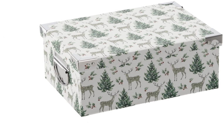 Caja de regalo navideña con herrajes 40 × 26,5 × 13,8 cm - 1 pieza