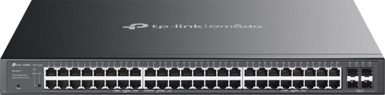Switch gigabit TP-Link Omada 48× RJ45 con PoE+ y 4× SFP, 230 W, sin ventilador