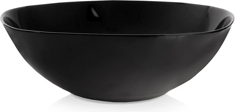 Ensaladera de vidrio LUNA 25 cm, 2 l, negra