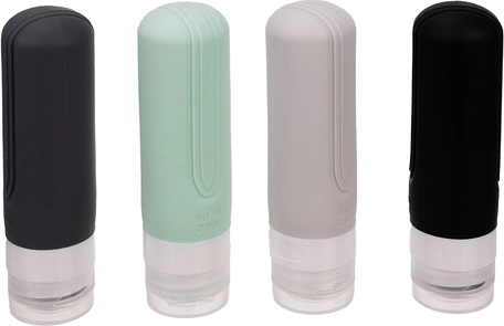 4 botellitas de silicona de 90 ml con cierre «no-drip»