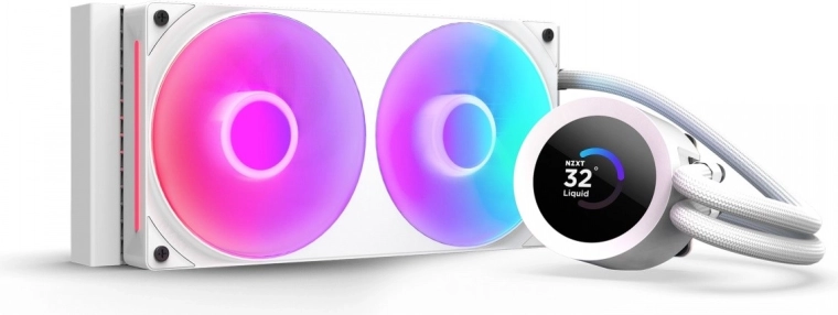 Refrigeración líquida NZXT Kraken Plus 240 RGB LCD blanca