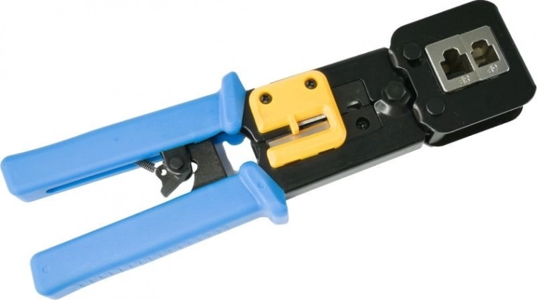 Alicates de crimpado para conectores RJ45/RJ12/RJ11 (8P/6P/4P) para conectores pasantes EZ