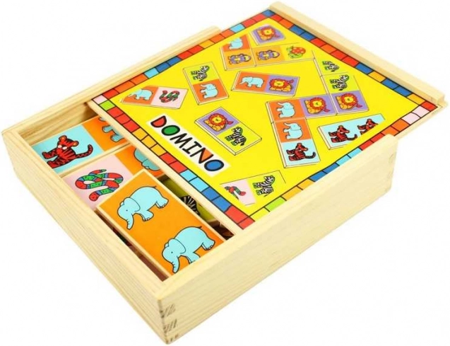 Bigjigs Toys dominó de madera con animales