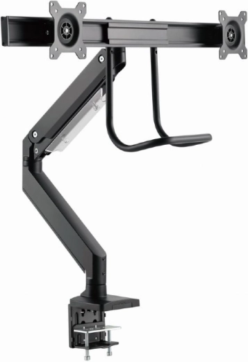 Brazo doble para 2 monitores de hasta 32" con fijación a la mesa