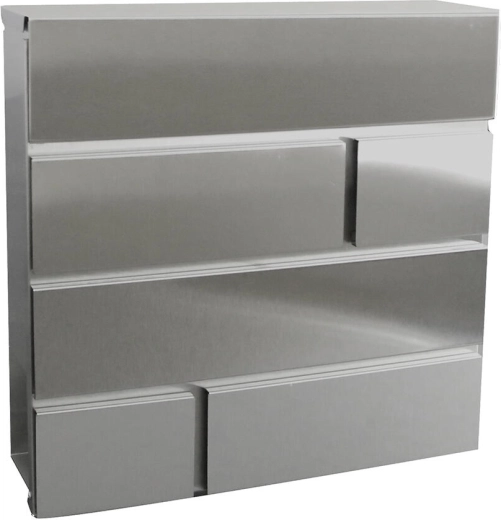 Buzón BRICKS de acero inoxidable 370 × 370 × 105 mm