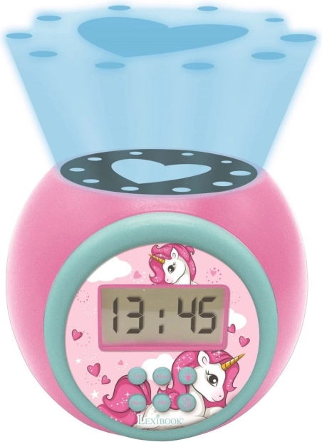 Despertador infantil con proyector Unicorno y luz nocturna