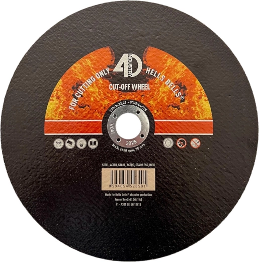 Disco de corte para acero y acero inoxidable 230 × 2,0 × 22,2 mm