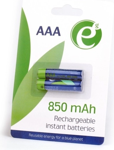 Baterías recargables AAA 850 mAh, 2 uds. blister