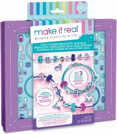 Make It Real set para hacer pulseras Halo Charms True Blue