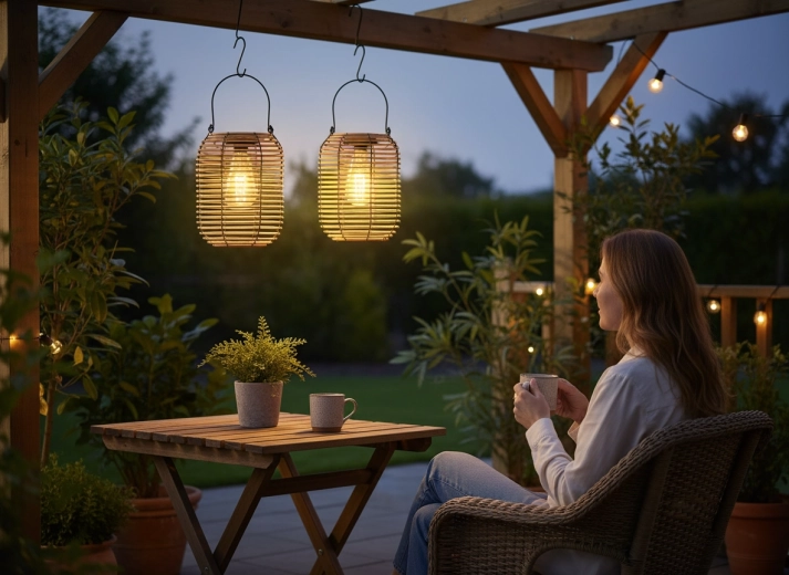 Ambiente para la terraza y la pérgola
