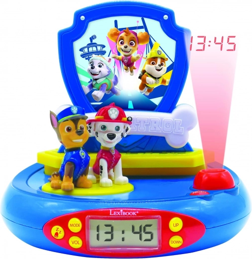 Despertador infantil con proyector Patrulla Canina