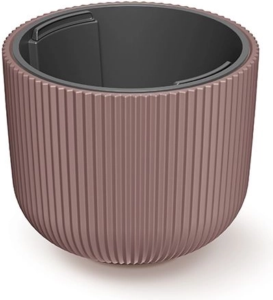 Maceta Milly con inserto 24 cm marsala