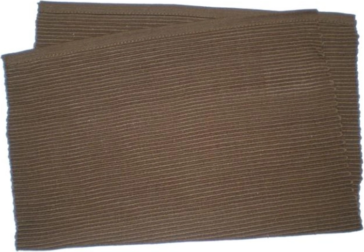 Mantel individual con perfil acanalado marrón 33 × 45 cm