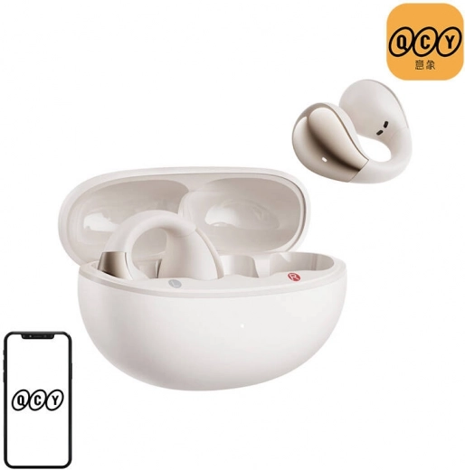 Auriculares inalámbricos QCY Crossky Clip T33 blancos