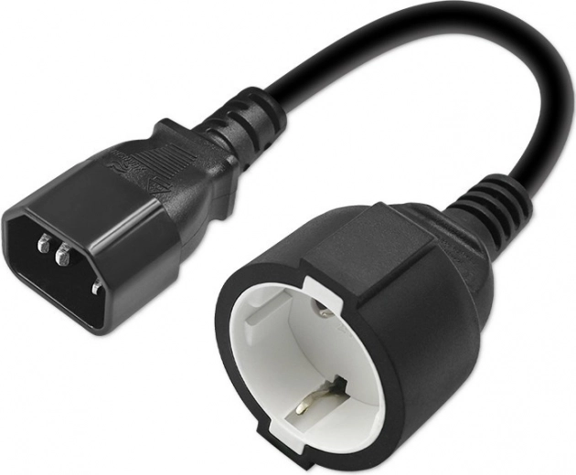 Adaptador IEC 320 C14 a Schuko 0,15 m