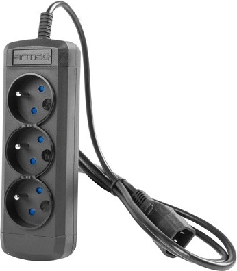 Cable alargador Armac ARColor3 0.6M UPS 3X 230V IEC negro