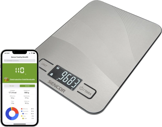 Báscula de cocina inteligente Sencor SKS 8080