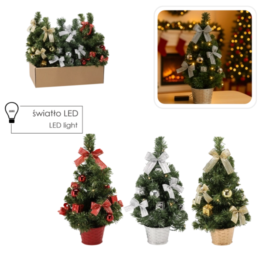 Arbolito LED navideño 40 cm – decoración de mesa CHOMIK
