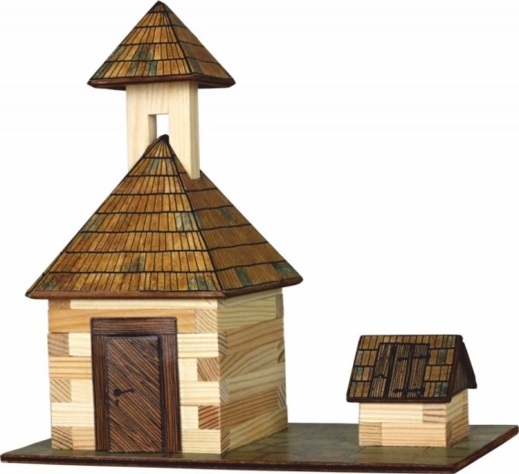 Kit de construcción de madera para pegar Campanario y pozo Walachia