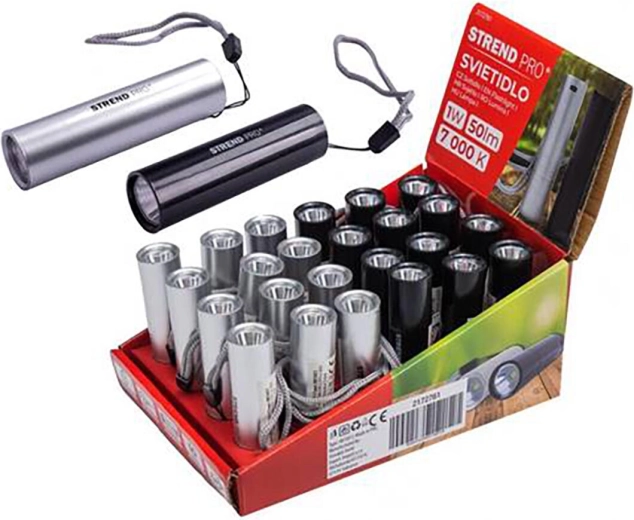 Linterna recargable Strend Pro Flashlight, 50 lm, USB