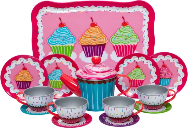 Juego de té infantil con motivo de muffins