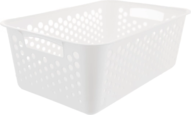 Cesta Art de plástico UH blanca 30 × 20 × 11 cm