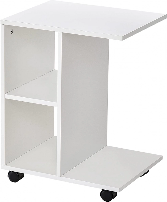 Mesa de centro con ruedas y organizador