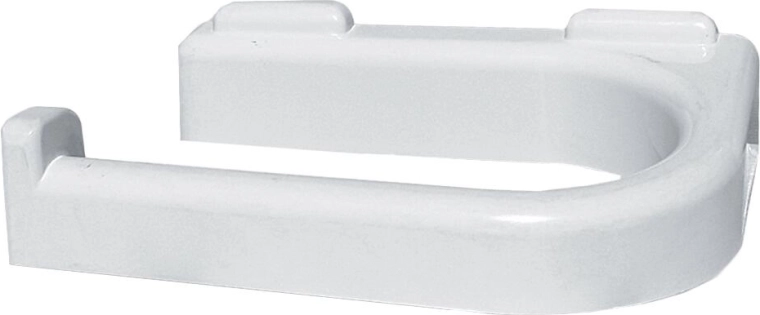 Portarrollos de papel higiénico de pared, plástico blanco, 15,9 × 11 × 4 cm