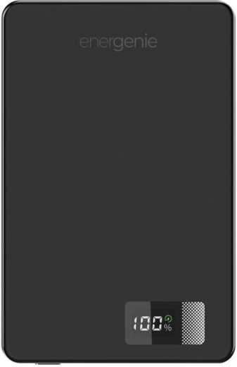 Powerbank inalámbrica magnética Energenie con LCD 5000 mAh 15 W negra