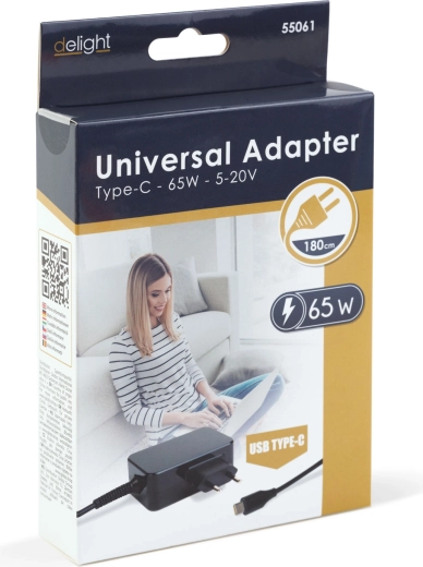 Carga rápida Power Delivery de hasta 65 W