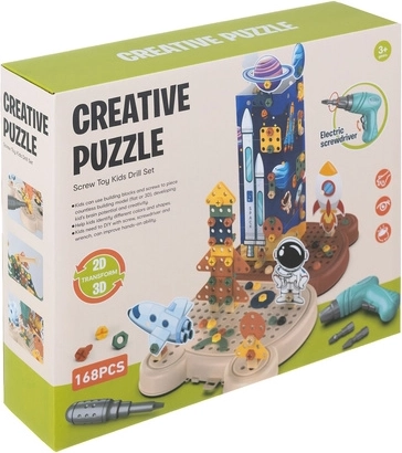 Construcciones espaciales en 2D y 3D a partir de 161 piezas