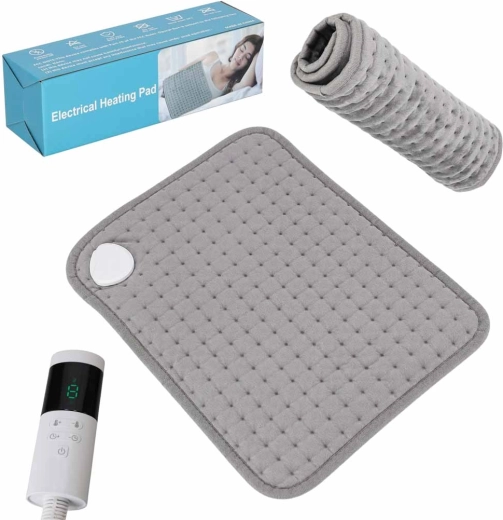 Almohadilla térmica eléctrica 30 × 40 cm con controlador, 9 niveles, 45 W - 1 pieza