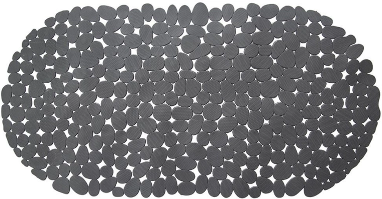 Alfombrilla antideslizante para bañera 68 × 34 cm, gris
