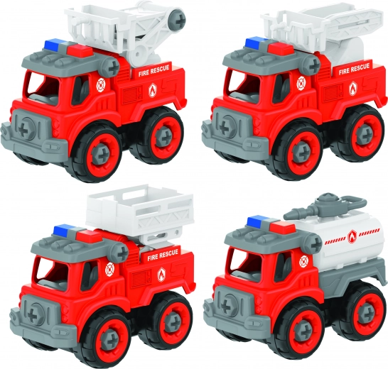 Camiones de bomberos desmontables 4 uds