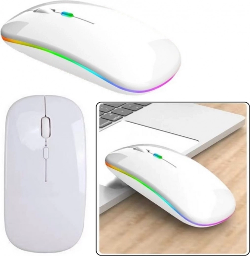 Ratón ergonómico inalámbrico blanco