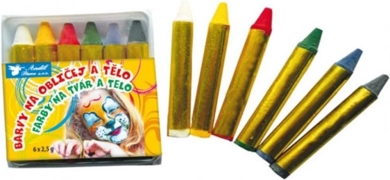 Pinturas para cara y cuerpo – set de 6 piezas