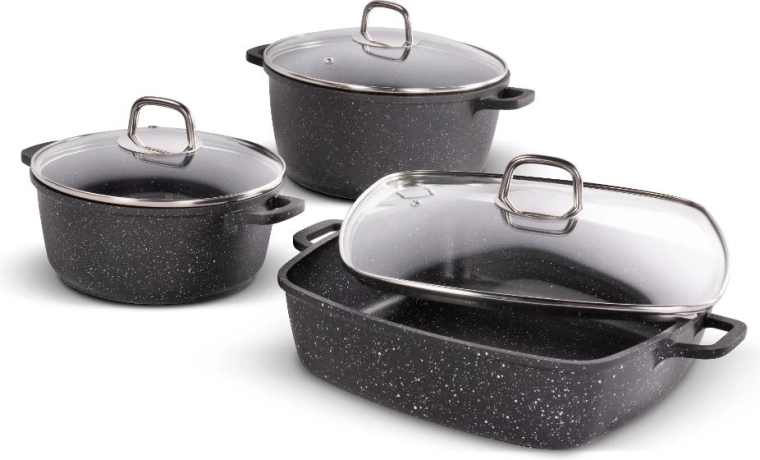 Set de utensilios de cocina Lamart Cast negro, 6 piezas