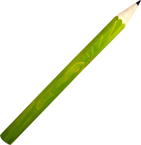 Lápiz grande de madera Verde Claro Fauna